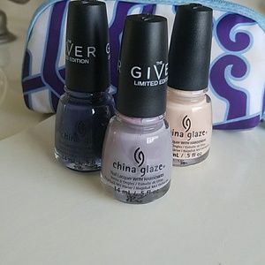 Set of 3 China Glaze nail polish